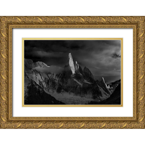 Sunset At Fizs Roy Gold Ornate Wood Framed Art Print with Double Matting by Zhang, Dennis