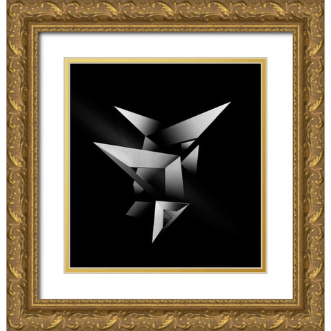 Connected 2 Gold Ornate Wood Framed Art Print with Double Matting by Gong, Yanyan