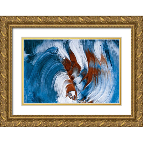 The Snake And The Clovn Gold Ornate Wood Framed Art Print with Double Matting by Westum, Heidi