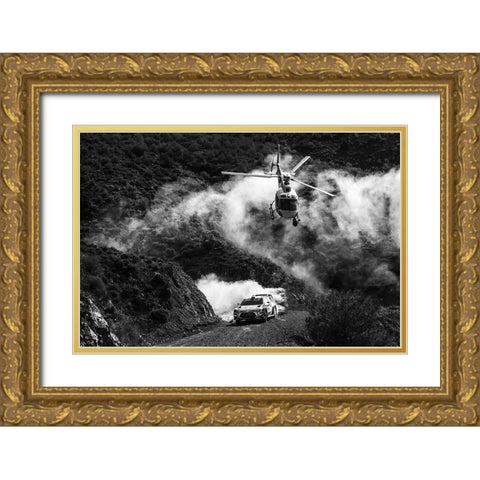 Turkey Rally Gold Ornate Wood Framed Art Print with Double Matting by Szabo, Attila