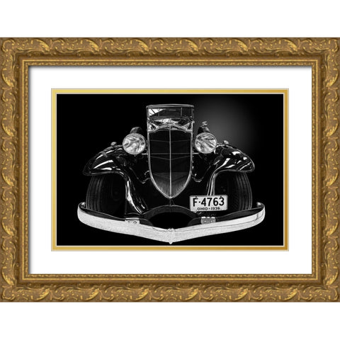 The Packard Light-Eight Gold Ornate Wood Framed Art Print with Double Matting by Weber, Roland