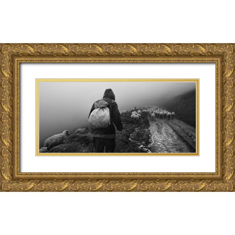 On The Way Home Gold Ornate Wood Framed Art Print with Double Matting by Arabzadeh, Abbas