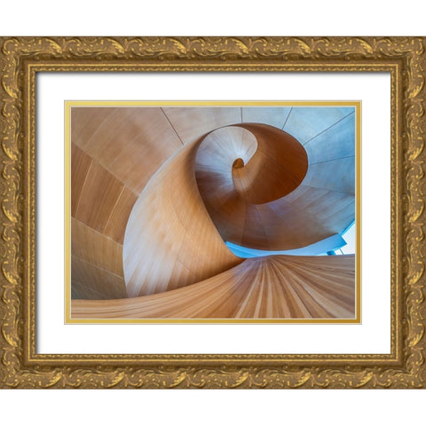 Toronto Ago Staircase -1 Gold Ornate Wood Framed Art Print with Double Matting by Luo, Edwin