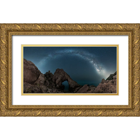 From Another Planet Gold Ornate Wood Framed Art Print with Double Matting by Jose Guillen, Manuel