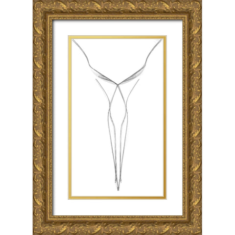 Female Figure Gold Ornate Wood Framed Art Print with Double Matting by Allmaier, Michael