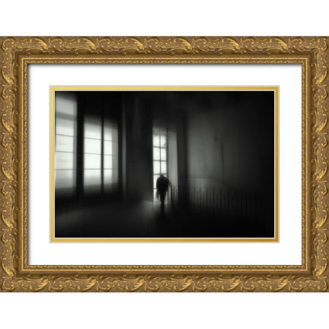 So Much And So Little Gold Ornate Wood Framed Art Print with Double Matting by Pimenta, Jorge