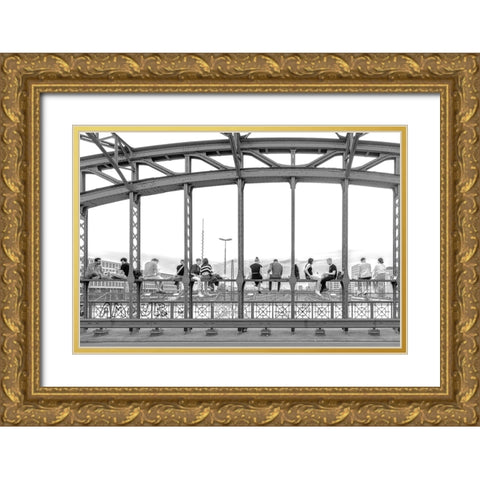 Quitting Time I Gold Ornate Wood Framed Art Print with Double Matting by Richter, Regine