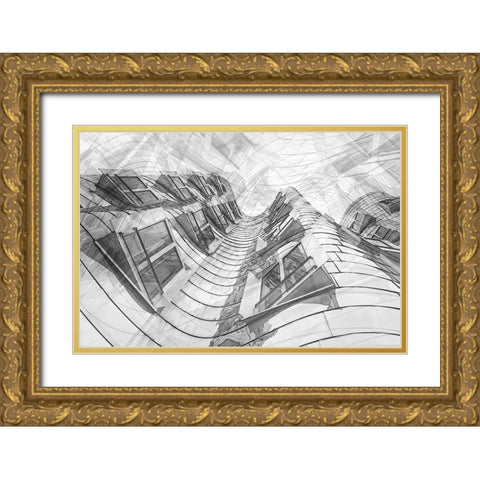 Top Floor Apartments Gold Ornate Wood Framed Art Print with Double Matting by Schleicher-Schwarz, Roswitha