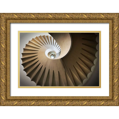 Looking Up Gold Ornate Wood Framed Art Print with Double Matting by Reichert, Renate