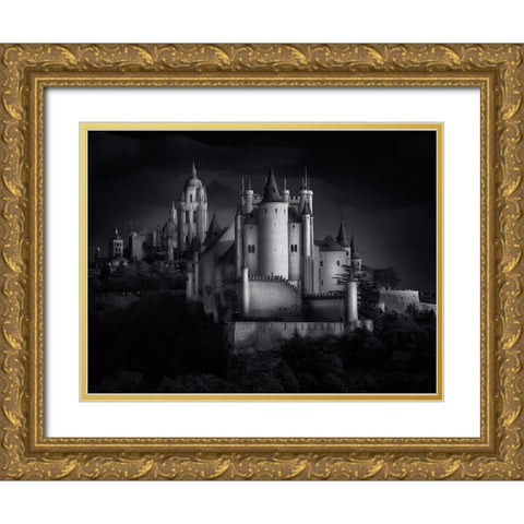Segovia Medieval Gold Ornate Wood Framed Art Print with Double Matting by Garcia, Helena