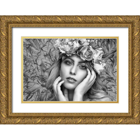 Summer Dream Gold Ornate Wood Framed Art Print with Double Matting by Watkins, Carmen