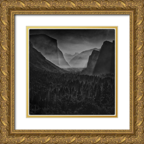 Tunnel View Gold Ornate Wood Framed Art Print with Double Matting by Lin, Ning