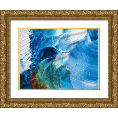 Flying Into The Waves Gold Ornate Wood Framed Art Print with Double Matting by Westum, Heidi