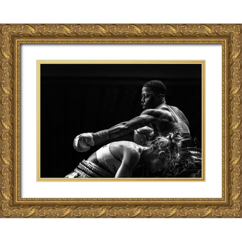 Attack A Avoid Gold Ornate Wood Framed Art Print with Double Matting by Fu, Molly