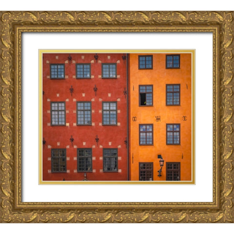 Gamla Stan Gold Ornate Wood Framed Art Print with Double Matting by Kleimann, Stephanie