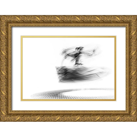 Spinning Gold Ornate Wood Framed Art Print with Double Matting by Ragab, Hesham