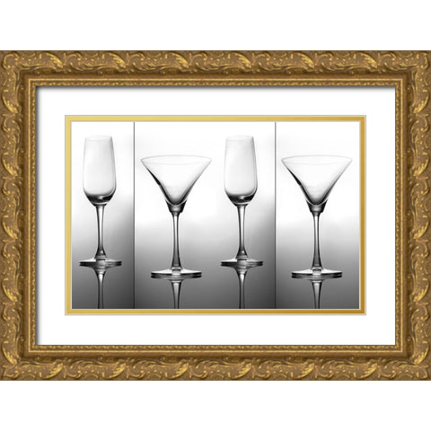 Still Life Art Gold Ornate Wood Framed Art Print with Double Matting by Dhuper, Sumit