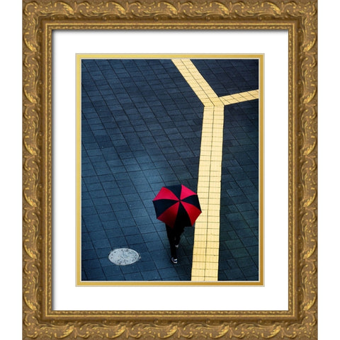Y Gold Ornate Wood Framed Art Print with Double Matting by Dong Hee, HAN
