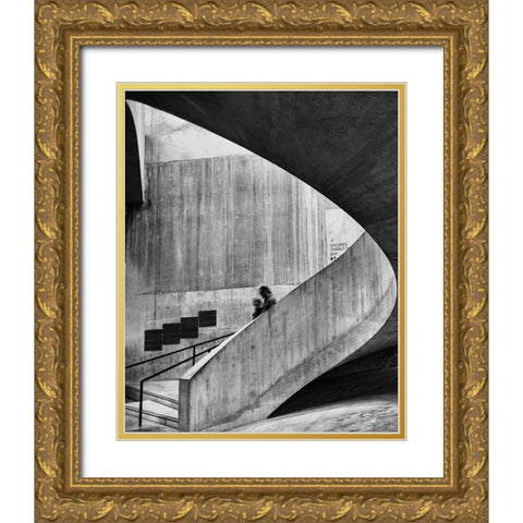 The Curve Gold Ornate Wood Framed Art Print with Double Matting by Mukherjee, Debarshi