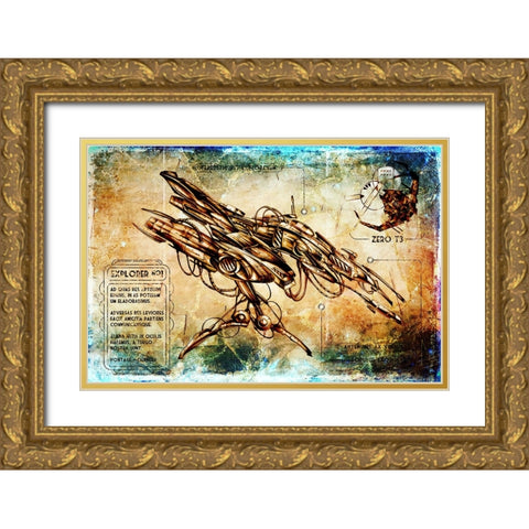 Spaceship Explorer 1 Gold Ornate Wood Framed Art Print with Double Matting by Kulik, Rafal