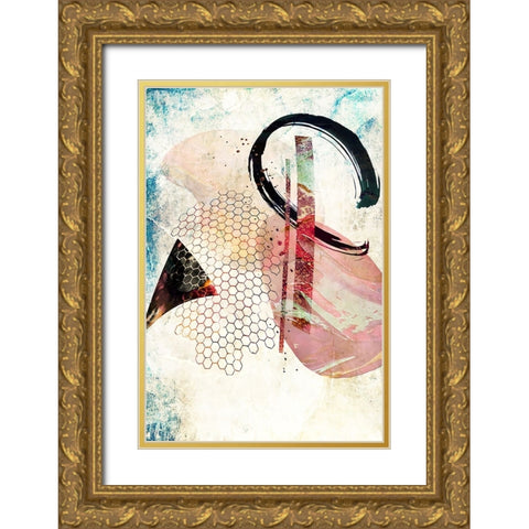 Boho art 16 Gold Ornate Wood Framed Art Print with Double Matting by Kulik, Rafal