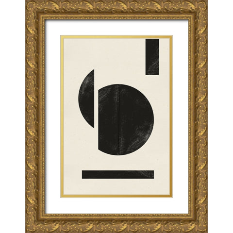 Zen Nr1 Gold Ornate Wood Framed Art Print with Double Matting by The Miuus Studio