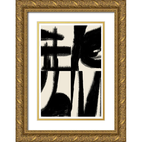 Zen Nr2 Gold Ornate Wood Framed Art Print with Double Matting by The Miuus Studio