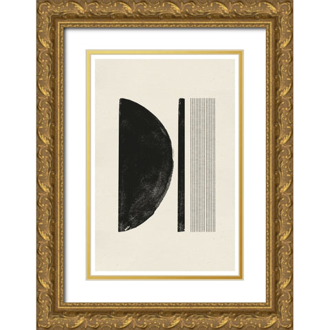 Zen Nr3 Gold Ornate Wood Framed Art Print with Double Matting by The Miuus Studio