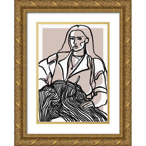 Do You Remember Gold Ornate Wood Framed Art Print with Double Matting by Treechild