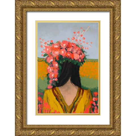 Like The First Day Gold Ornate Wood Framed Art Print with Double Matting by Treechild