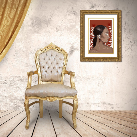 The Beginning Gold Ornate Wood Framed Art Print with Double Matting by Treechild
