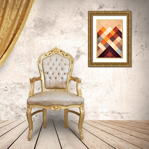 The Pyramid Gold Ornate Wood Framed Art Print with Double Matting by Treechild