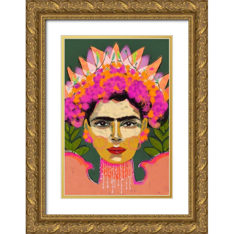 The Sense Of Colors Gold Ornate Wood Framed Art Print with Double Matting by Treechild