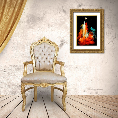 The Launch Gold Ornate Wood Framed Art Print with Double Matting by Treechild
