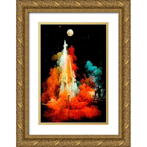 The Launch Gold Ornate Wood Framed Art Print with Double Matting by Treechild
