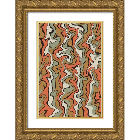 Stirred Colors Gold Ornate Wood Framed Art Print with Double Matting by Treechild