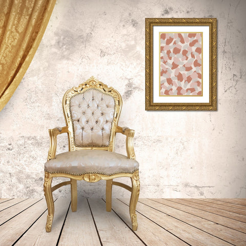 Soft Pastel Brush Strokes Gold Ornate Wood Framed Art Print with Double Matting by Treechild
