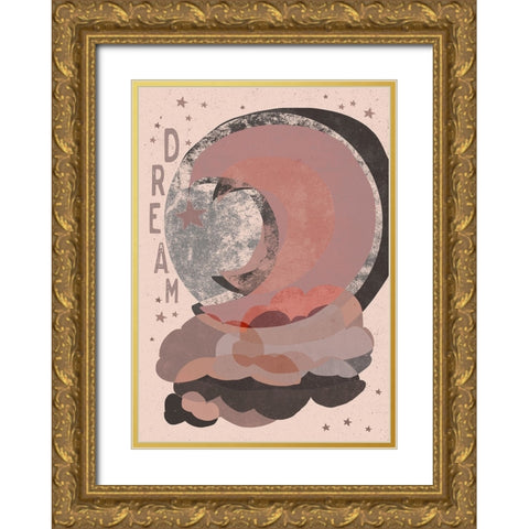 Dream (Light Version) Gold Ornate Wood Framed Art Print with Double Matting by Treechild