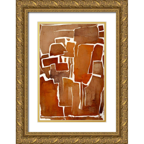 Cutted Gold Ornate Wood Framed Art Print with Double Matting by Treechild