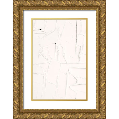 Mud Texture 04 Gold Ornate Wood Framed Art Print with Double Matting by Pictufy Studio III