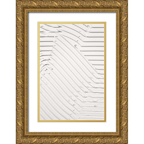 Mud Texture 010 Gold Ornate Wood Framed Art Print with Double Matting by Pictufy Studio III