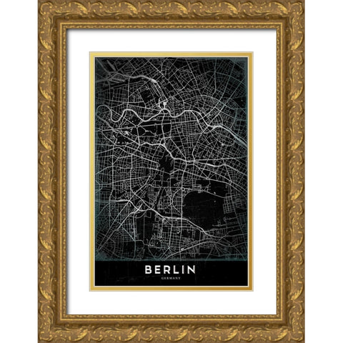 Berlin Gold Ornate Wood Framed Art Print with Double Matting by StudioSix