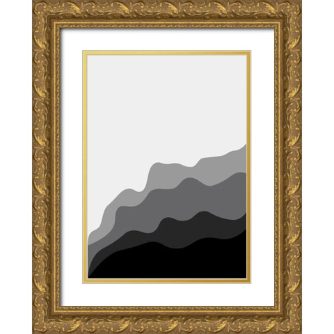 Mono Gold Ornate Wood Framed Art Print with Double Matting by Grace Agustin, Wendy
