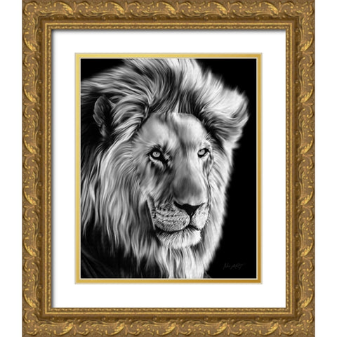 Leo II Gold Ornate Wood Framed Art Print with Double Matting by Amihere, Lord