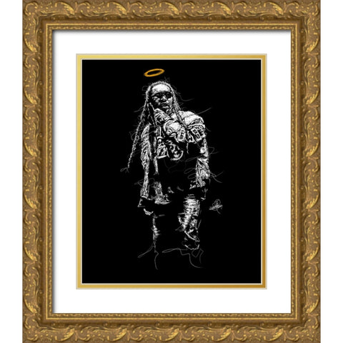 Take off Gold Ornate Wood Framed Art Print with Double Matting by Saltson, Joseph