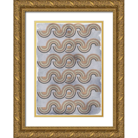 Psycho rainbow Gold Ornate Wood Framed Art Print with Double Matting by Elmoudden, Omar