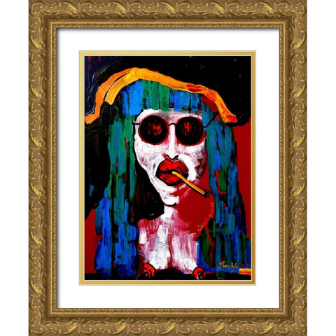 Richard Gold Ornate Wood Framed Art Print with Double Matting by Belickiene, Julija