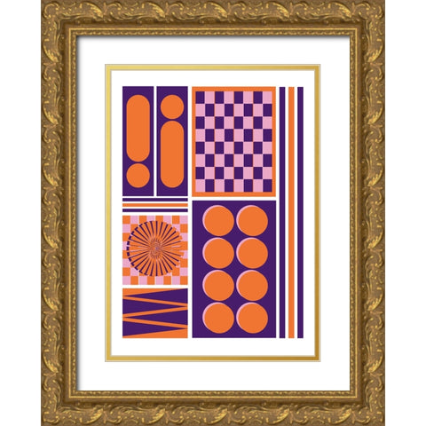 Purple Rain Gold Ornate Wood Framed Art Print with Double Matting by Ortiz, Sergio