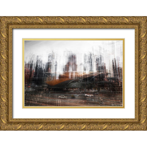 Too Much Traffic Gold Ornate Wood Framed Art Print with Double Matting by Chiriaco, Carmine