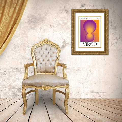Virgo Gold Ornate Wood Framed Art Print with Double Matting by Castillo, Valeria